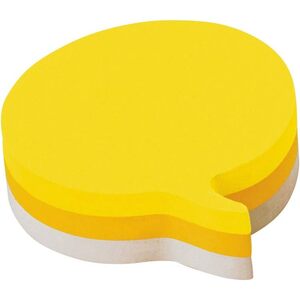 Post-it Bloc-note, 70 x 70 mm, forme de bulle, 3 couleurs