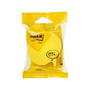 Post-it Bloc-note, 70 x 70 mm, forme de bulle, 3 couleurs