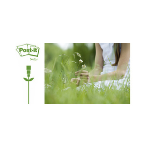 Post-it Bloc-note adhésif Recycling, 76 x 76 mm, jaune