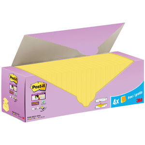 Post-it Bloc-note Super Sticky Z-Notes, 76 x 76 mm, 20+4