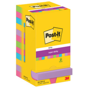 Post-it Bloc-note adhésif Super Sticky Notes, 76 x 76 mm