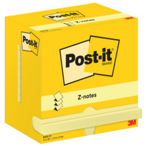 Post-it Bloc-note adhésif Z-Notes, 127 x 76 mm, jaune