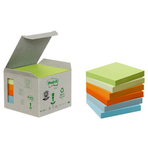 Post-it Bloc-note adhésif Recycling, 38 x 51 mm, 4 couleurs  - 28884