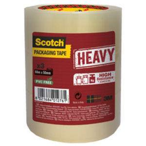 3M Scotch Ruban adhésif d'emballage HEAVY, 50 mm x 66 m