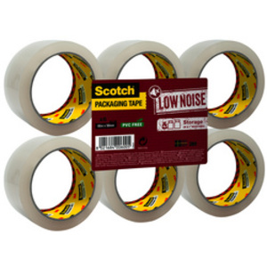 3M Scotch Ruban adhésif d'emballage LOW NOISE, 50 mm x 66 m