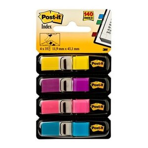 Post-it Marque-pages Index mini, 11,9 x 43,2, 4 couleurs  - 28664