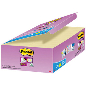 Post-it Bloc-note Super Sticky Notes, 48 x 48 mm, jaune