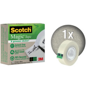 3M Scotch Ruban adhésif Magic 900, 19 mm x 33 m, paquet de 9
