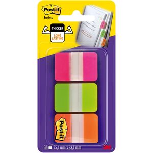 Post-it Marque-pages Index Strong, 25,4 x 38 mm, 3 couleurs  - 24257