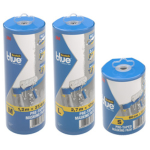 3M ScotchBlue Film de protection avec ruban pour peinture, S