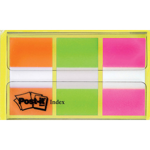 Post-it Marque-pages Index, 25,4 x 43,2 mm, 3 couleurs