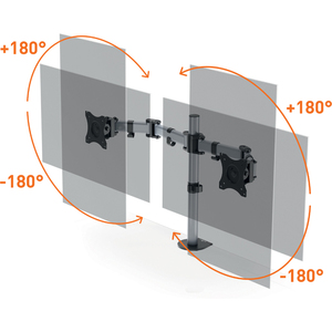 DURABLE Support SELECT pour 2 écrans, pince