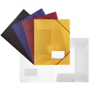 DURABLE Chemise à élastiques, format A4, PP, bleu