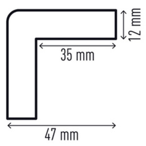 DURABLE Profilé de protection des angles C19, longueur: 1 m