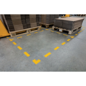 DURABLE Marquage de place, trait, autocollant, jaune