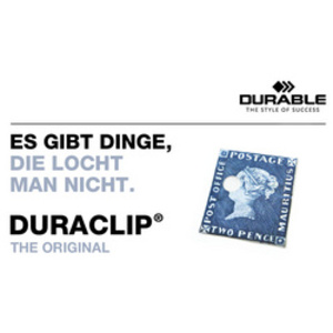 DURABLE Chemise à clip DURACLIP ORIGINAL 30, A4, bleu