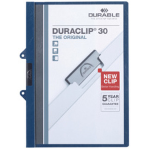 DURABLE Chemise à clip DURACLIP EASY FILE, A4, bleu foncé