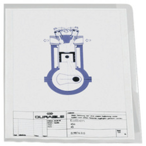 DURABLE Pochettes-coins, A4, en PP, 0,12 mm, transparent