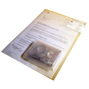 DURABLE pochettes de dictée, format A4, en plastique, beige