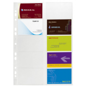 DURABLE Pochettes pour cartes de visite, A4, pour 10 cartes  - 53713
