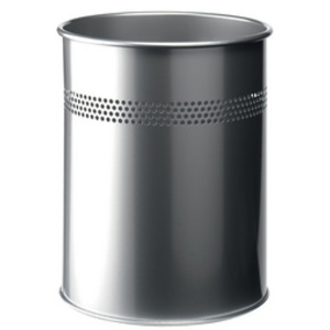 DURABLE Corbeille à papier METALLique, rond, 15 litres