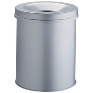 DURABLE Corbeille à papier SAFE, rond, 15 litres, argent