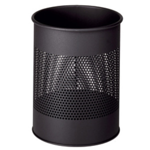 DURABLE Corbeille papier METAL, ronde, 15 litres, anthracite