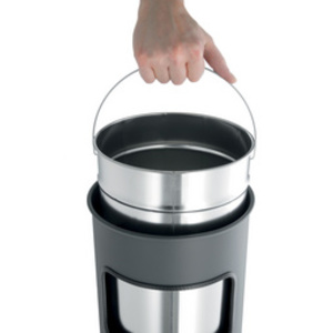 DURABLE Corbeille à papier METAL, avec cendrier, ronde