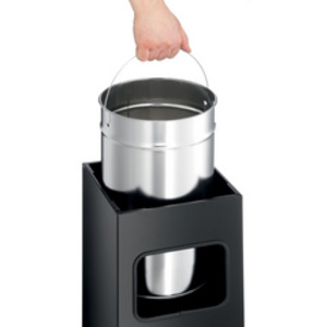 DURABLE Corbeille à papier METAL, avec cendrier, 17 litres