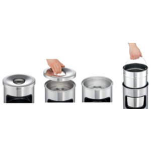 DURABLE Corbeille à papier SAFE, avec couvercle étouffoir