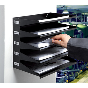 DURABLE Station de tri Business, 5 compartiments, noir