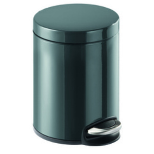 DURABLE Poubelle à pédale métal, rond, 5 litres, anthracite