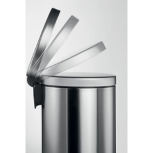 DURABLE Poubelle à pédale métal, rond, 20 litres, noir