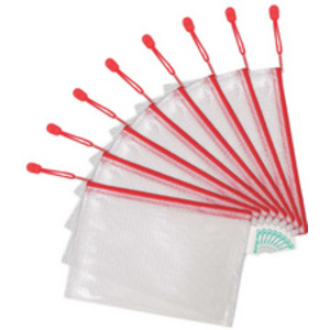 djois by tarifold Pochette à zip ZIPPER, A5, PVC, rouge