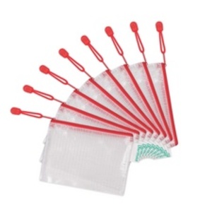 djois by tarifold Pochette à zip ZIPPER, A6, PVC, rouge