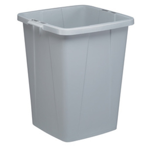 DURABLE Poubelle DURABIN 90, carré, pour le tri, gris