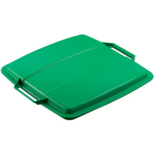 DURABLE Poubelle DURABIN 90, carré, pour le tri, gris