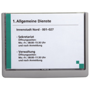 DURABLE Plaque de porte CLICK SIGN, format A5, bleu foncé