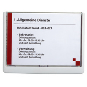 DURABLE Plaque de porte CLICK SIGN, format A5, graphite  - 63957