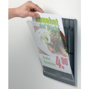DURABLE Plaque de porte CLICK SIGN, A4, graphite  - 63958