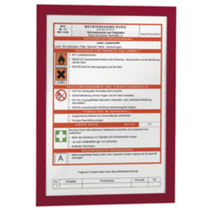 DURABLE Cadre d'affichage magnétique DURAFRAME, A4, rouge