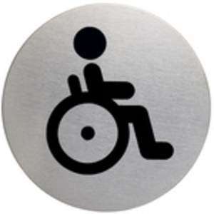 DURABLE Pictogramme 'WC-Hommes', diamètre: 83 mm, argent