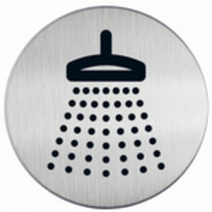 DURABLE Pictogramme 'WC', diamètre: 83 mm, argent