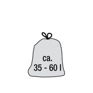 swirl Sac poubelle, avec bande de fixation, 60 litres, noir