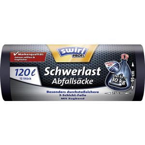 swirl Profi Sac poubelle renforcé, 60 litres, noir