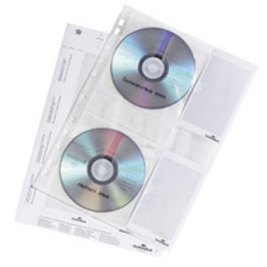 DURABLE Pochette CD-/DVD COVER S, pour 2 CD, PP, 156x288 mm