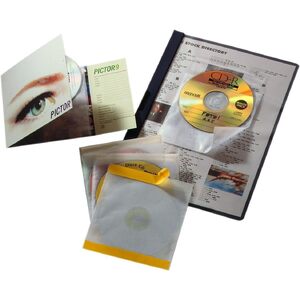 DURABLE Pochette autoadhésive pour CD/DVD FIX, en PP  - 46305