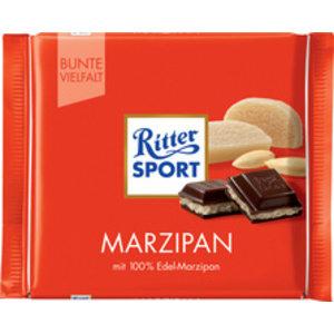 Ritter SPORT Tablette de chocolat PATE D'AMANDE, 100 g