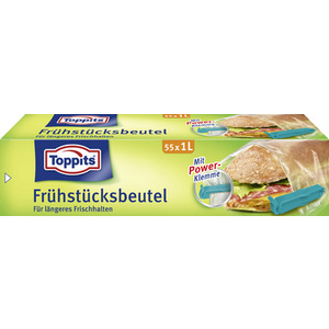 TOPPITS Sachet pour petit déjeuner, 55 x 1 litre
