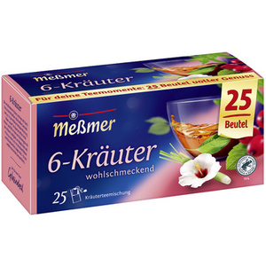 Meßmer Thé '6 herbes', parfumé, paquet de 25